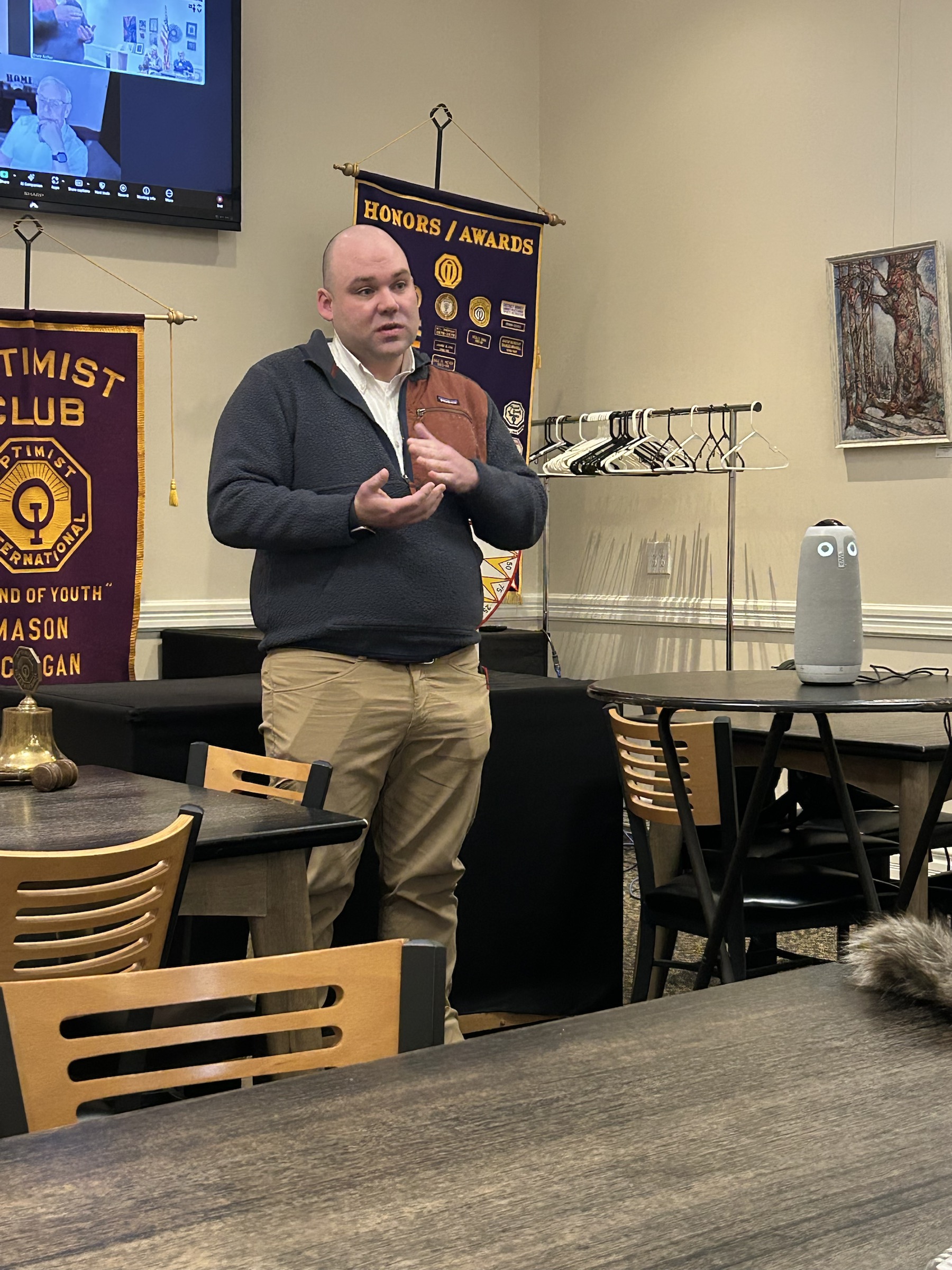 John Vercher presenting at a community event