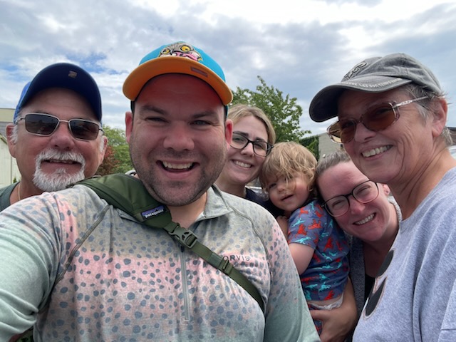 John Vercher with his family